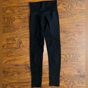 Athleta Aurora Rib 7/8 Tight XS Black Performance Ribbed Yoga Workout Leggings